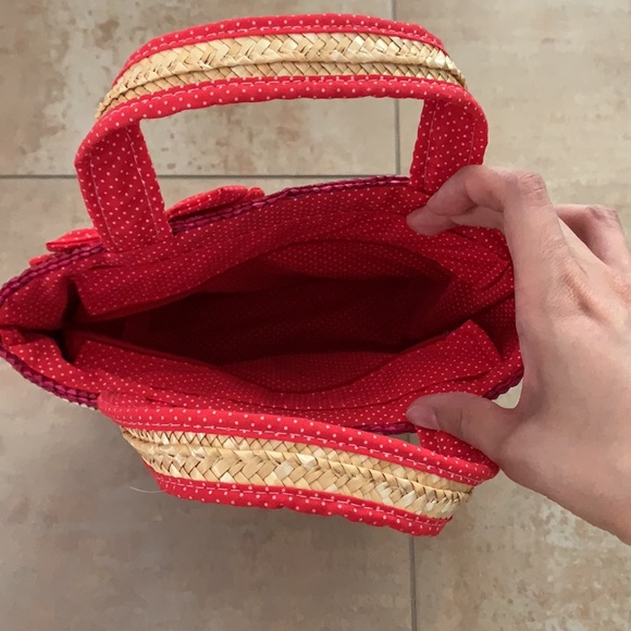 Hello Kitty Sanrio Rattan basket bag purse tote - Picture 3 of 3